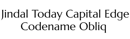 Jindal Today Capital Edge Codename Obliq Logo
